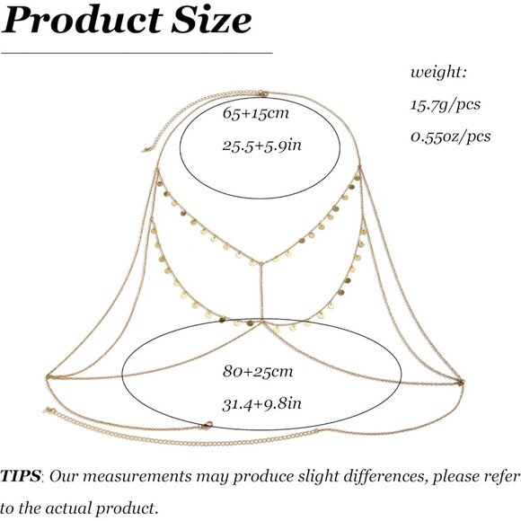 🆕 Women Gold Trendy Body Chain Crystal Rhinestone Boho Sexy Bikini Jewelry Gift - Picture 6 of 7